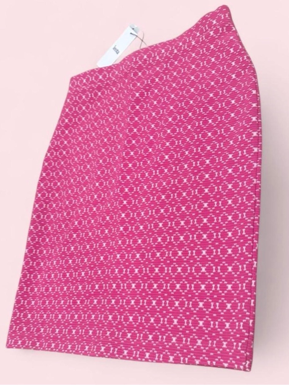 Leota Pink Patterned High-Waist Pencil Skirt